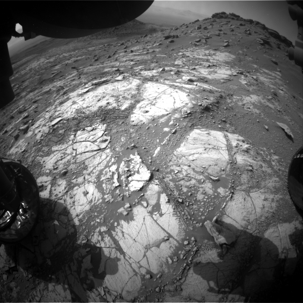 Nasa's Mars rover Curiosity acquired this image using its Front Hazard Avoidance Camera (Front Hazcam) on Sol 2681, at drive 0, site number 79