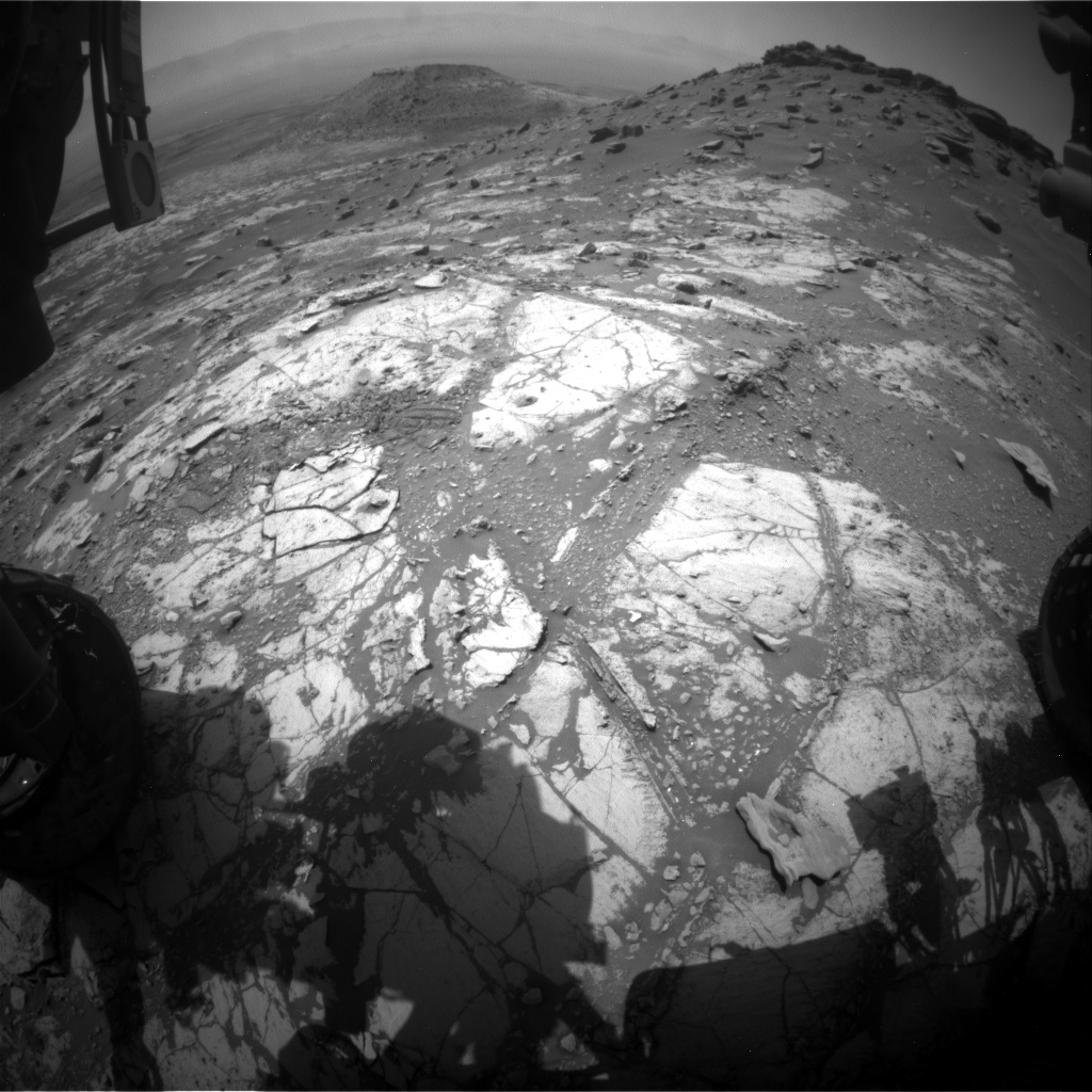 Nasa's Mars rover Curiosity acquired this image using its Front Hazard Avoidance Camera (Front Hazcam) on Sol 2685, at drive 0, site number 79