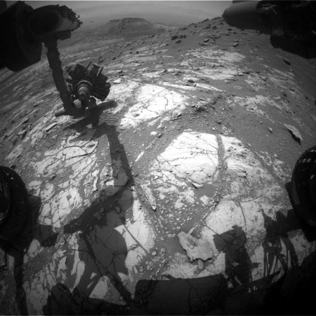 Nasa's Mars rover Curiosity acquired this image using its Front Hazard Avoidance Camera (Front Hazcam) on Sol 2685, at drive 0, site number 79