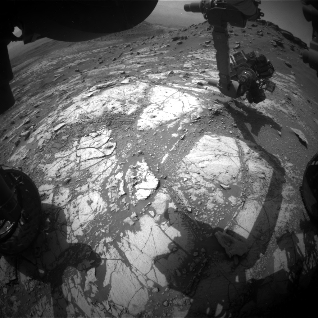 Nasa's Mars rover Curiosity acquired this image using its Front Hazard Avoidance Camera (Front Hazcam) on Sol 2687, at drive 0, site number 79