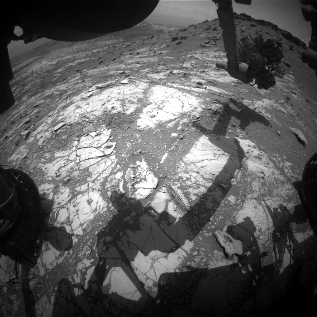 Nasa's Mars rover Curiosity acquired this image using its Front Hazard Avoidance Camera (Front Hazcam) on Sol 2689, at drive 0, site number 79