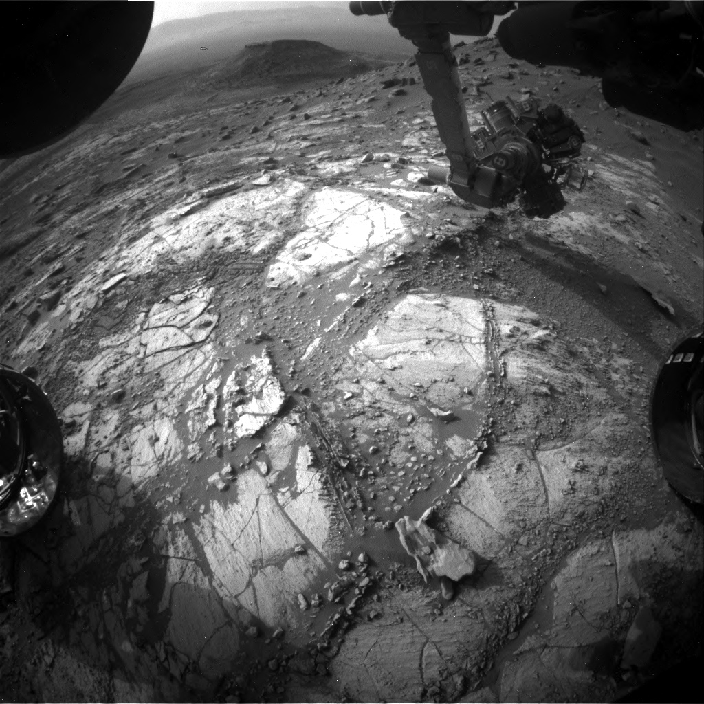 Nasa's Mars rover Curiosity acquired this image using its Front Hazard Avoidance Camera (Front Hazcam) on Sol 2690, at drive 0, site number 79