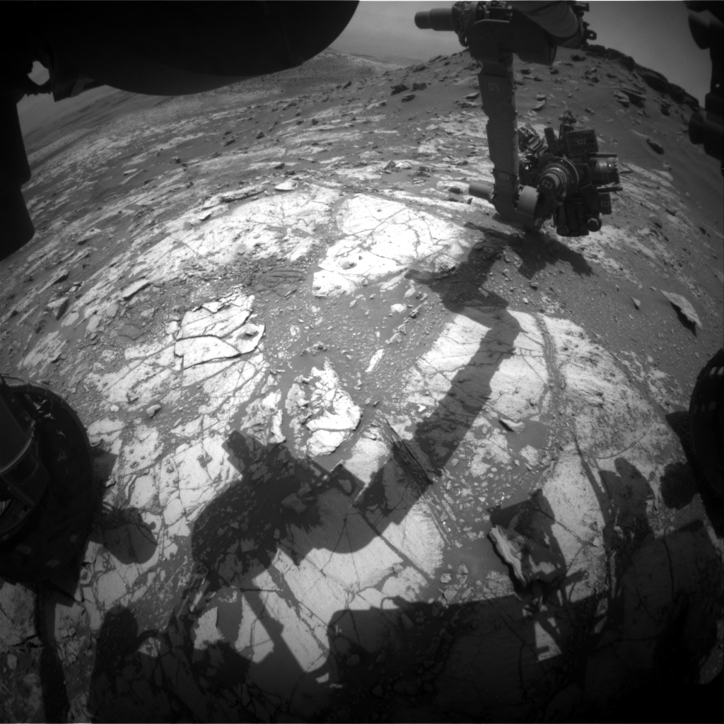 Nasa's Mars rover Curiosity acquired this image using its Front Hazard Avoidance Camera (Front Hazcam) on Sol 2691, at drive 0, site number 79