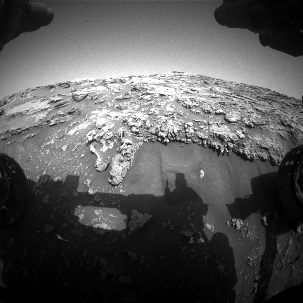 Nasa's Mars rover Curiosity acquired this image using its Front Hazard Avoidance Camera (Front Hazcam) on Sol 2693, at drive 294, site number 79
