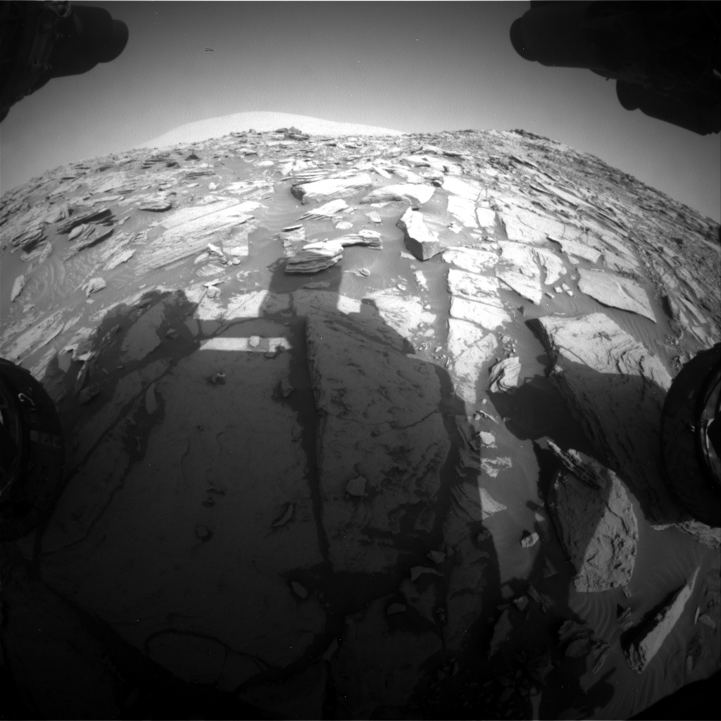 Nasa's Mars rover Curiosity acquired this image using its Front Hazard Avoidance Camera (Front Hazcam) on Sol 2695, at drive 360, site number 79