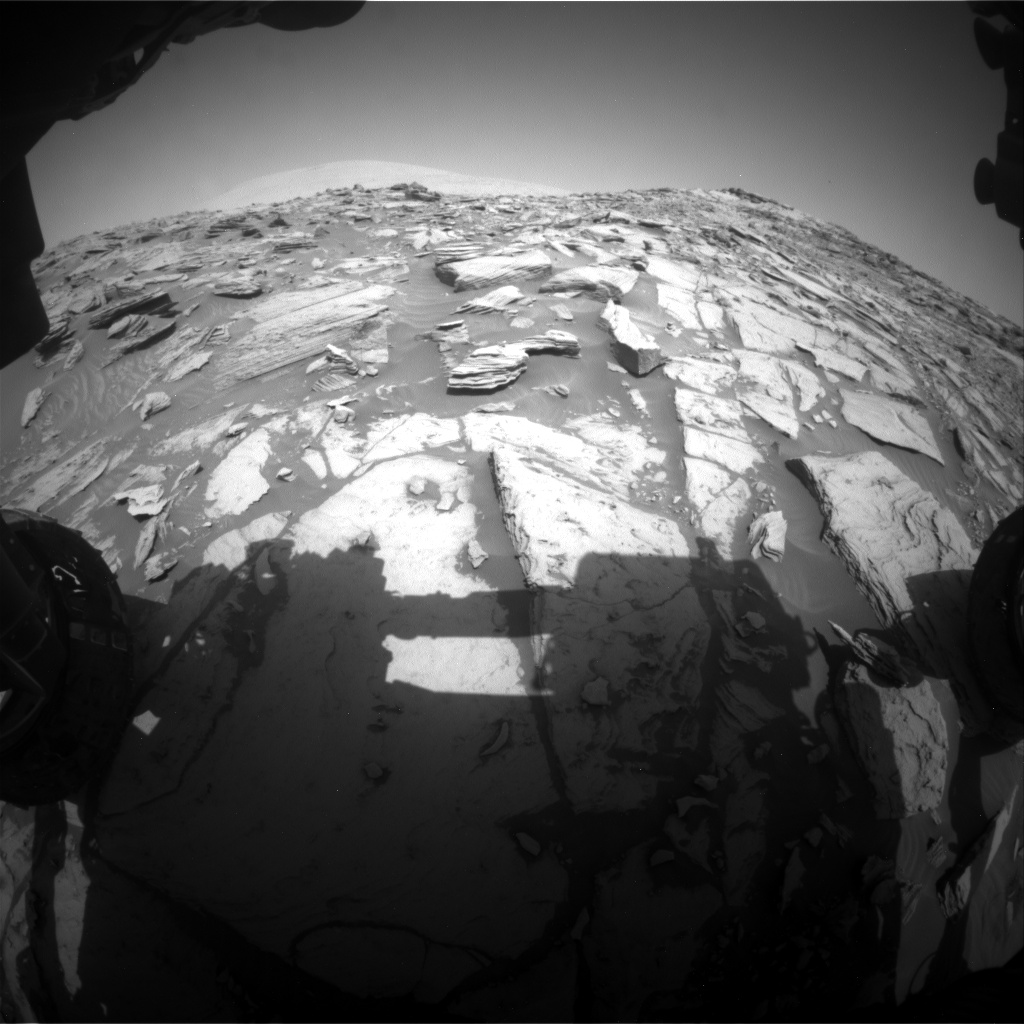 Nasa's Mars rover Curiosity acquired this image using its Front Hazard Avoidance Camera (Front Hazcam) on Sol 2696, at drive 360, site number 79