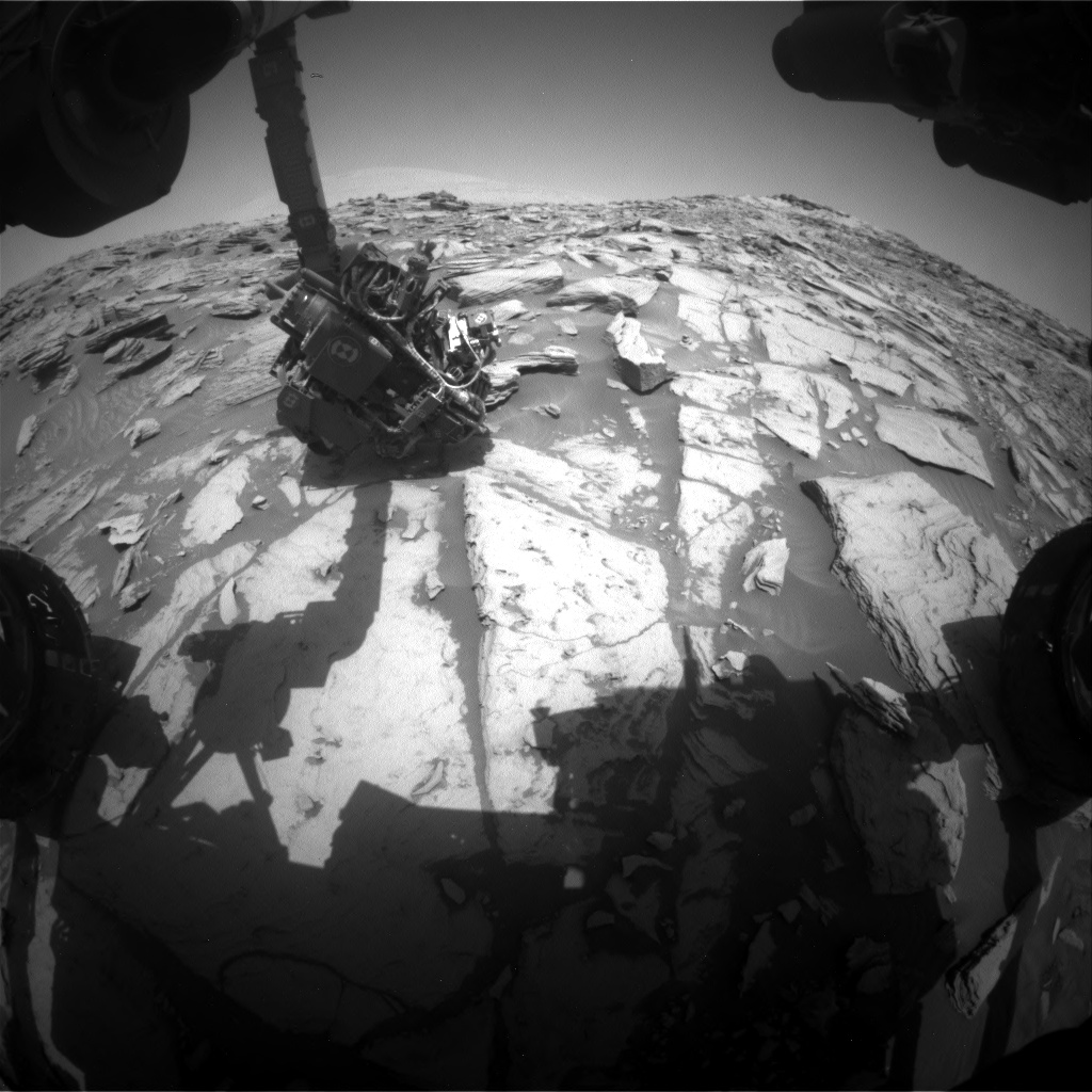 Nasa's Mars rover Curiosity acquired this image using its Front Hazard Avoidance Camera (Front Hazcam) on Sol 2697, at drive 360, site number 79
