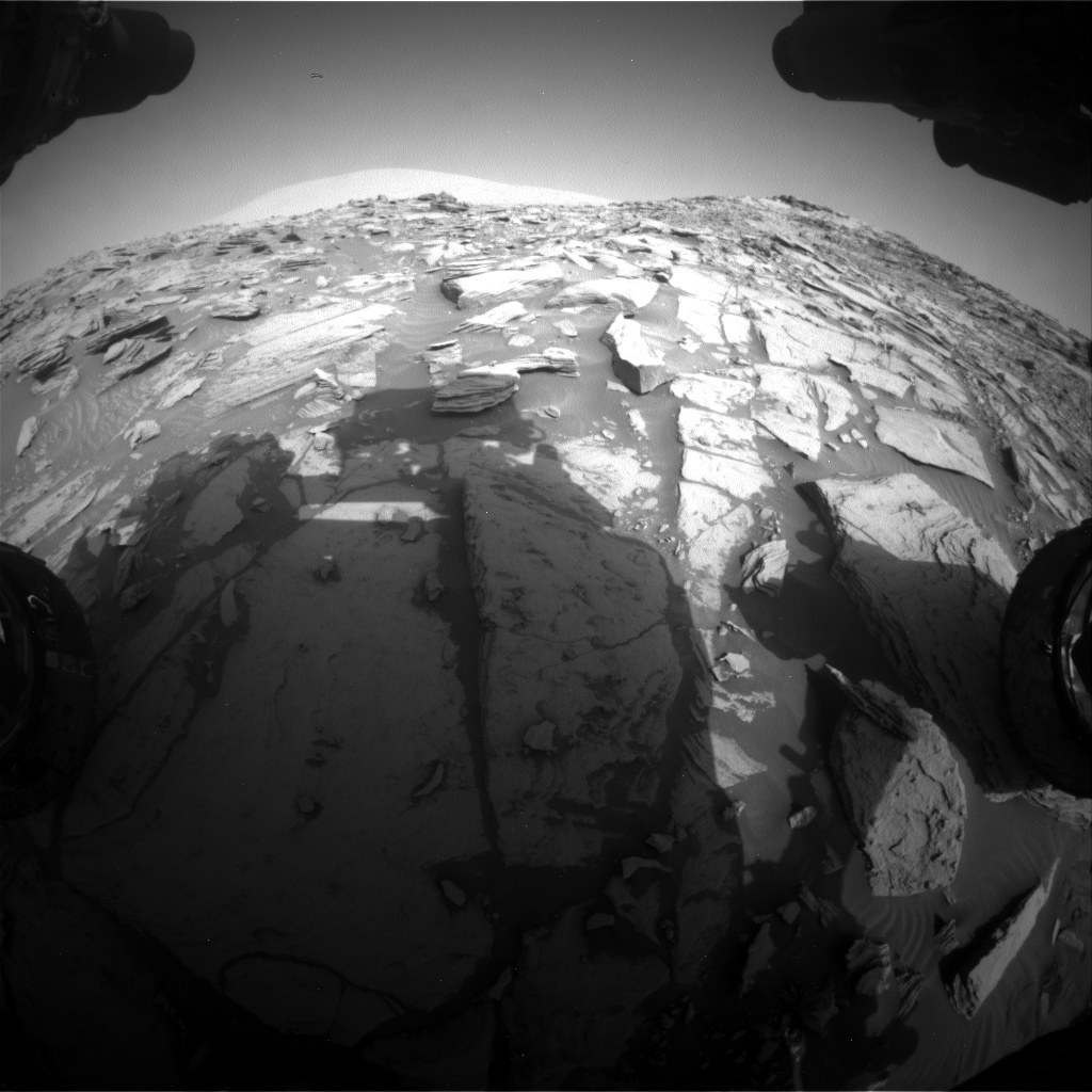Nasa's Mars rover Curiosity acquired this image using its Front Hazard Avoidance Camera (Front Hazcam) on Sol 2697, at drive 360, site number 79