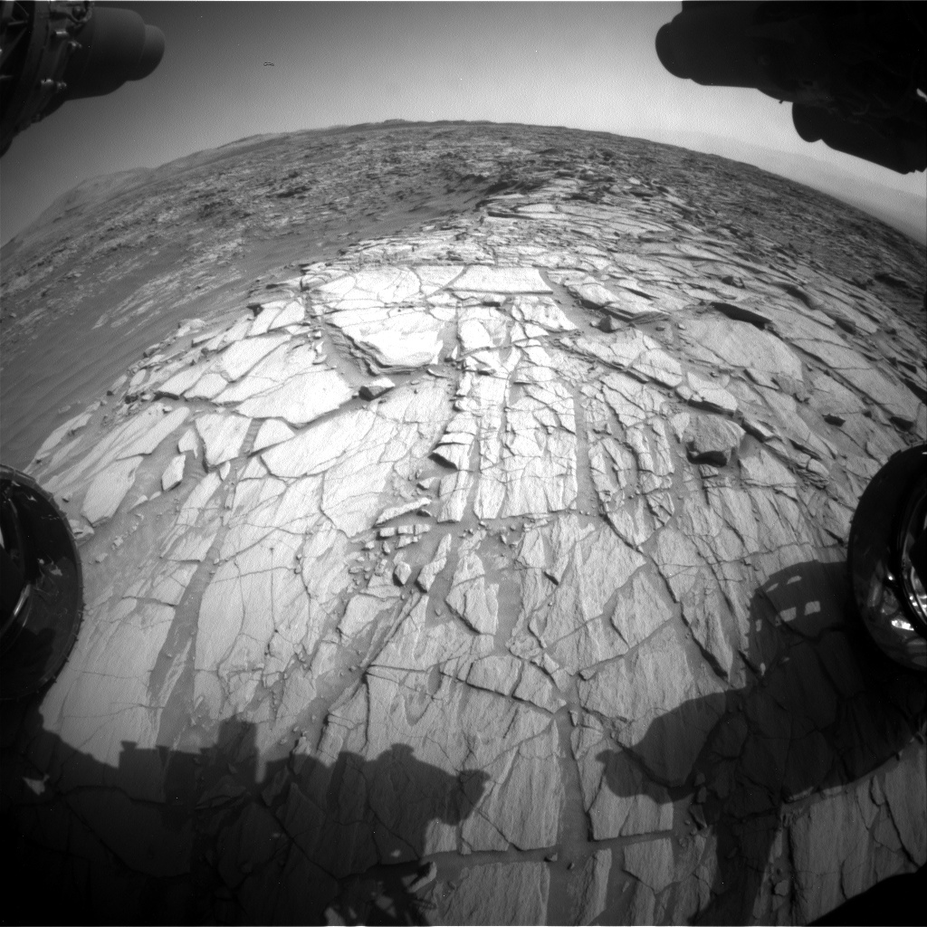 Nasa's Mars rover Curiosity acquired this image using its Front Hazard Avoidance Camera (Front Hazcam) on Sol 2700, at drive 588, site number 79