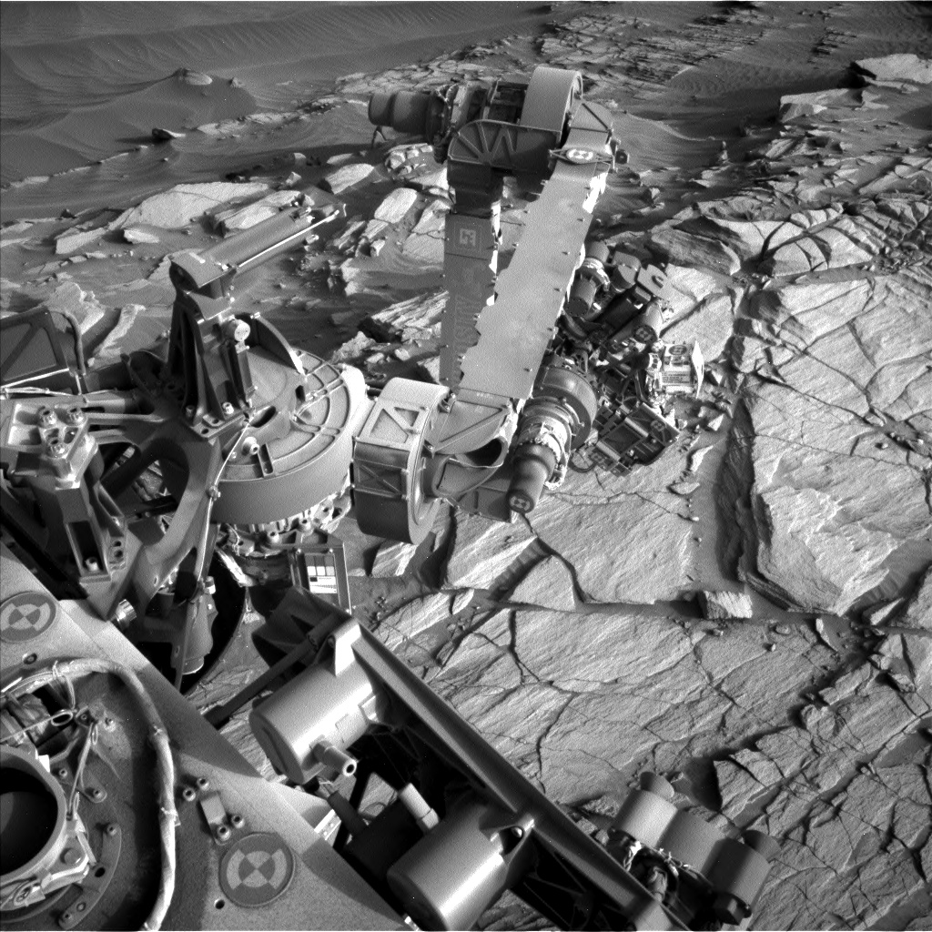 Nasa's Mars rover Curiosity acquired this image using its Left Navigation Camera on Sol 2701, at drive 588, site number 79
