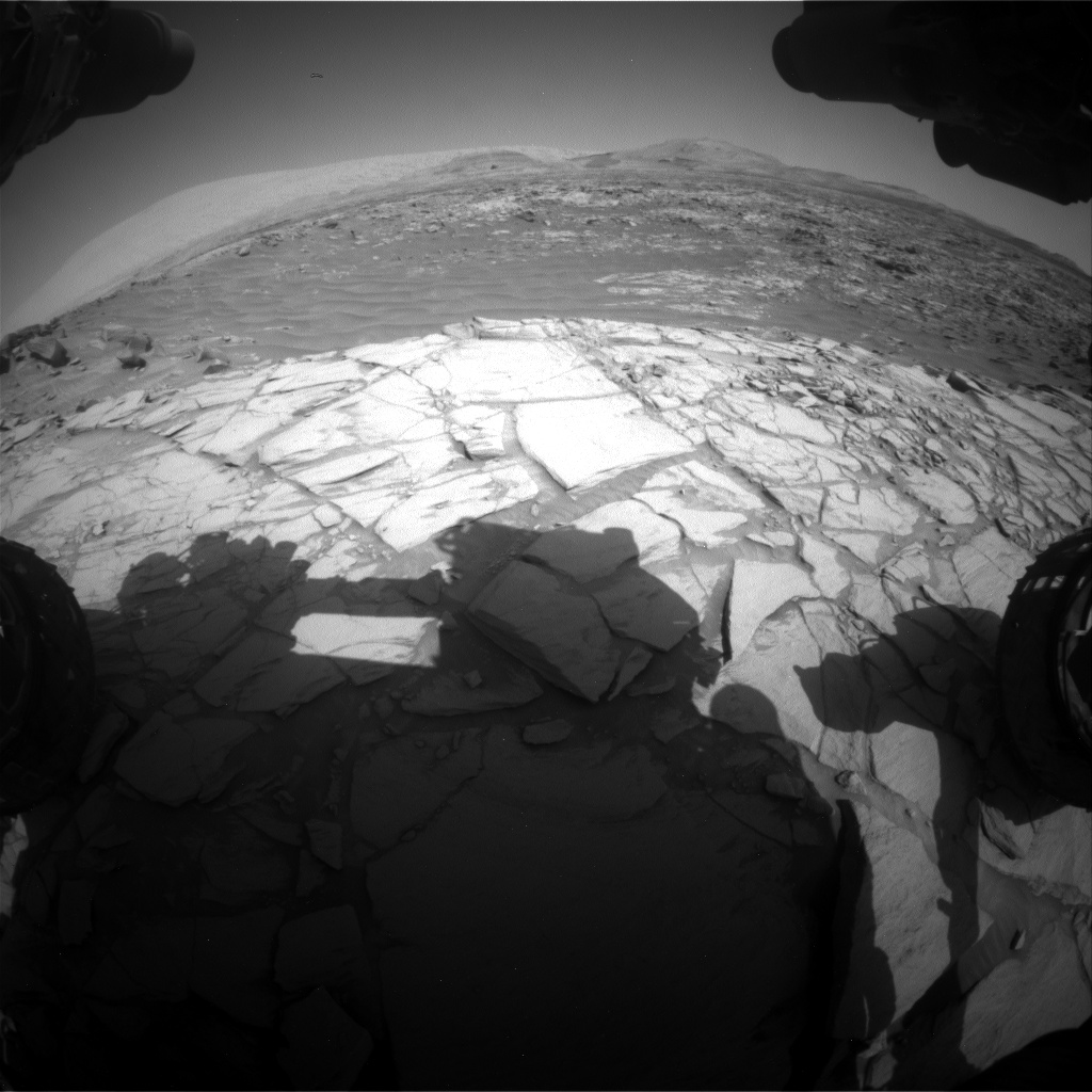 Nasa's Mars rover Curiosity acquired this image using its Front Hazard Avoidance Camera (Front Hazcam) on Sol 2702, at drive 654, site number 79