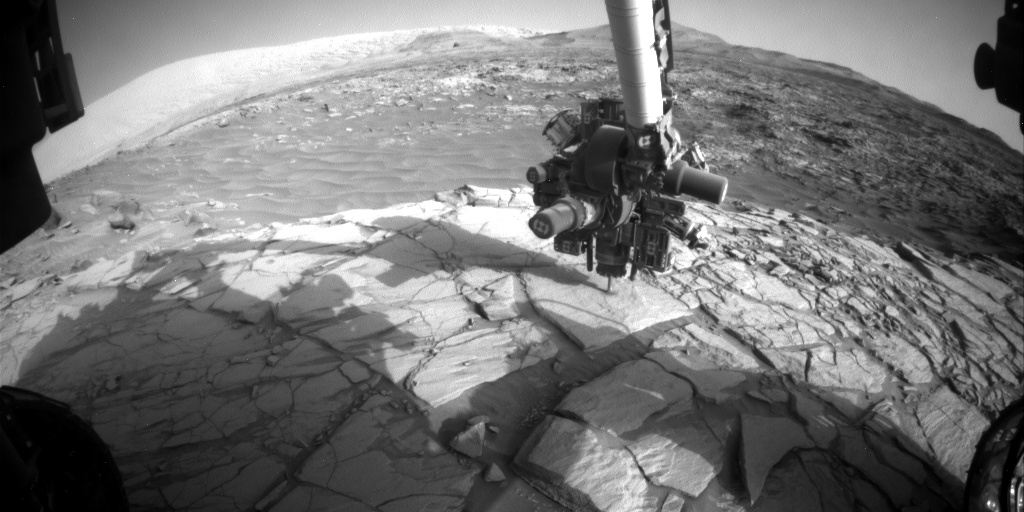 Nasa's Mars rover Curiosity acquired this image using its Front Hazard Avoidance Camera (Front Hazcam) on Sol 2703, at drive 654, site number 79