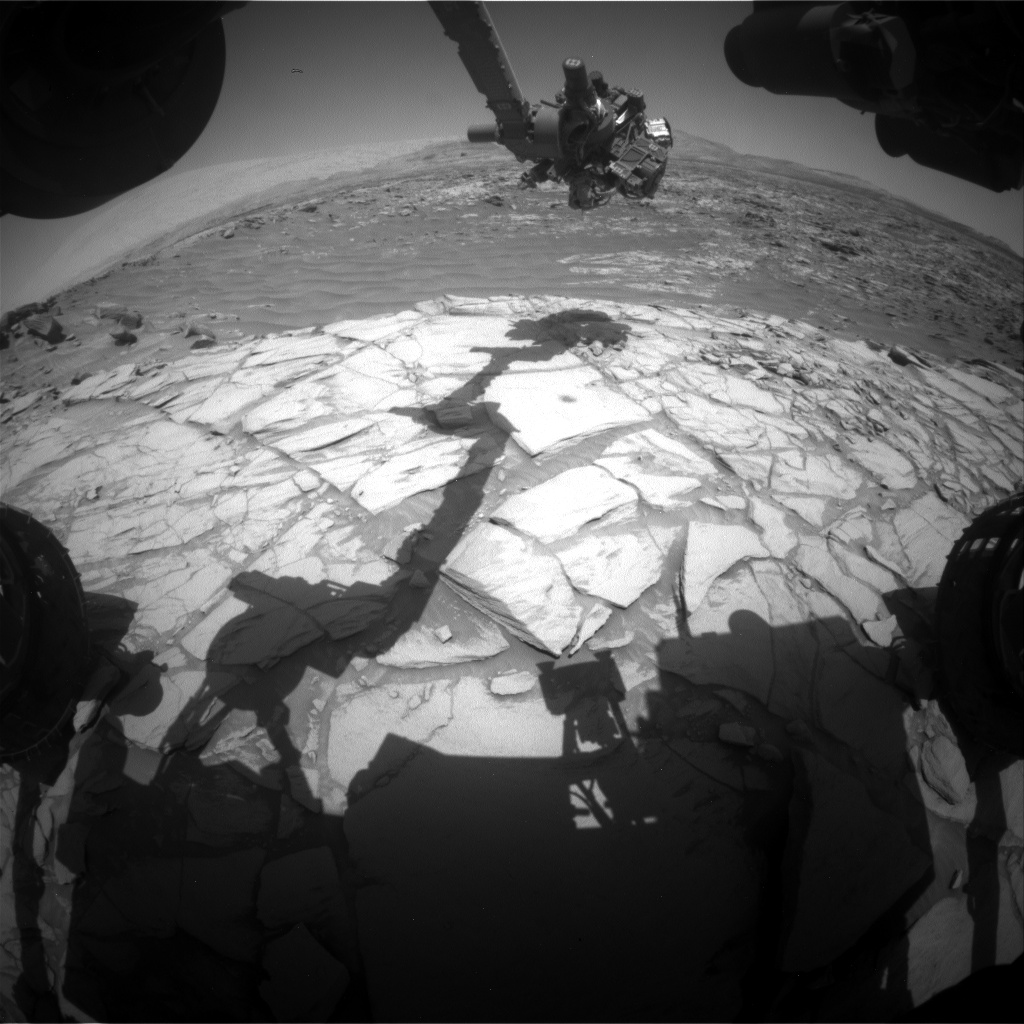 Nasa's Mars rover Curiosity acquired this image using its Front Hazard Avoidance Camera (Front Hazcam) on Sol 2704, at drive 654, site number 79