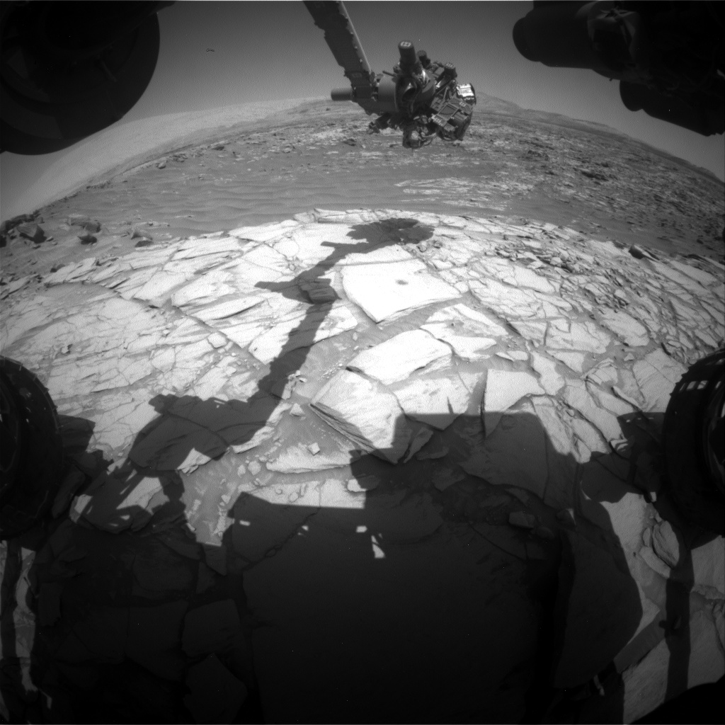 Nasa's Mars rover Curiosity acquired this image using its Front Hazard Avoidance Camera (Front Hazcam) on Sol 2705, at drive 654, site number 79