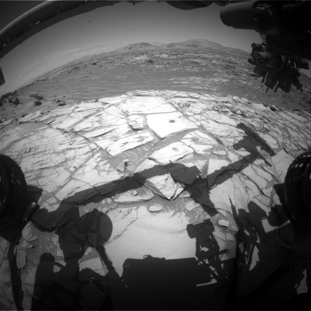 Nasa's Mars rover Curiosity acquired this image using its Front Hazard Avoidance Camera (Front Hazcam) on Sol 2716, at drive 654, site number 79