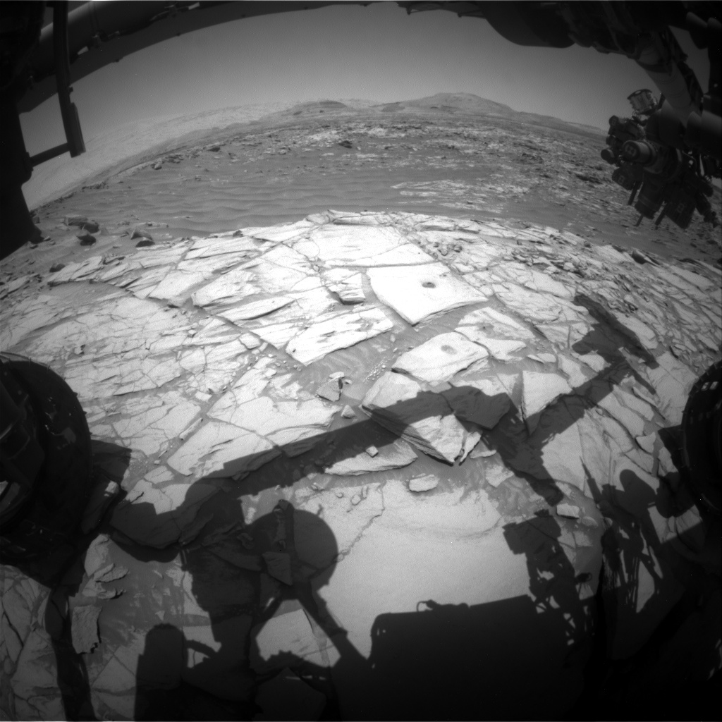Nasa's Mars rover Curiosity acquired this image using its Front Hazard Avoidance Camera (Front Hazcam) on Sol 2718, at drive 654, site number 79