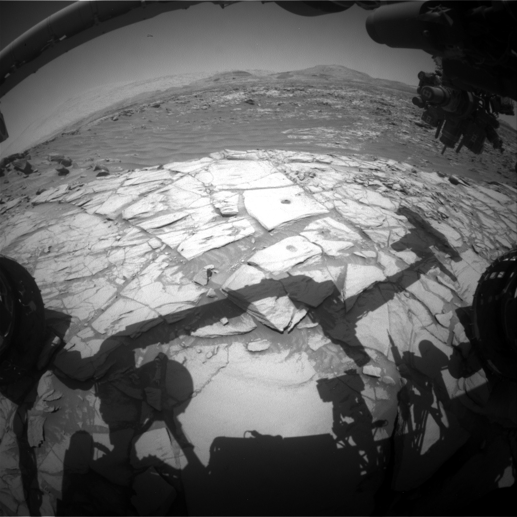 Nasa's Mars rover Curiosity acquired this image using its Front Hazard Avoidance Camera (Front Hazcam) on Sol 2718, at drive 654, site number 79
