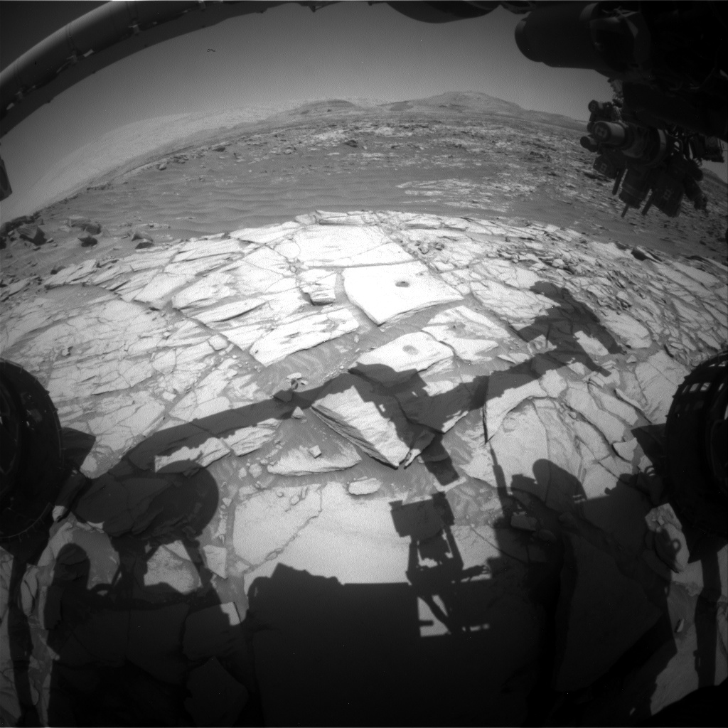 Nasa's Mars rover Curiosity acquired this image using its Front Hazard Avoidance Camera (Front Hazcam) on Sol 2719, at drive 654, site number 79