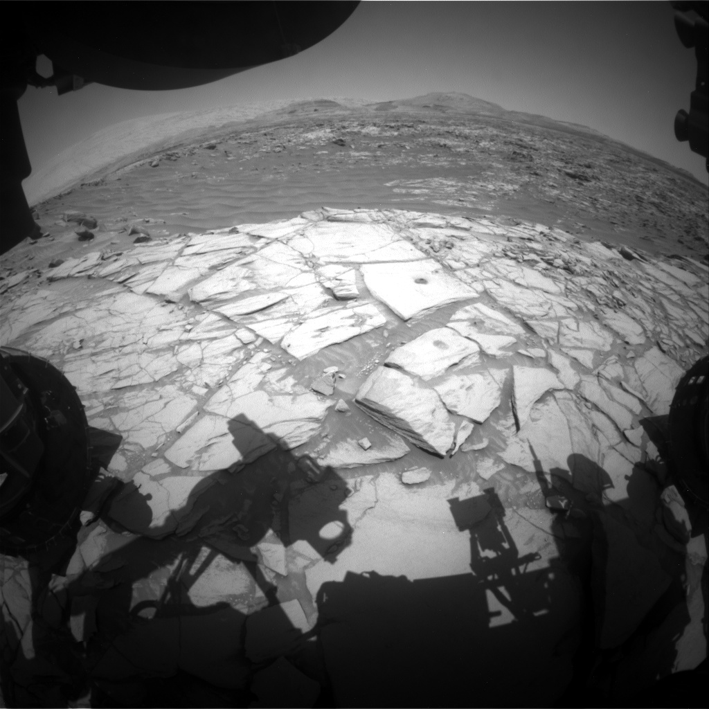 Nasa's Mars rover Curiosity acquired this image using its Front Hazard Avoidance Camera (Front Hazcam) on Sol 2723, at drive 654, site number 79