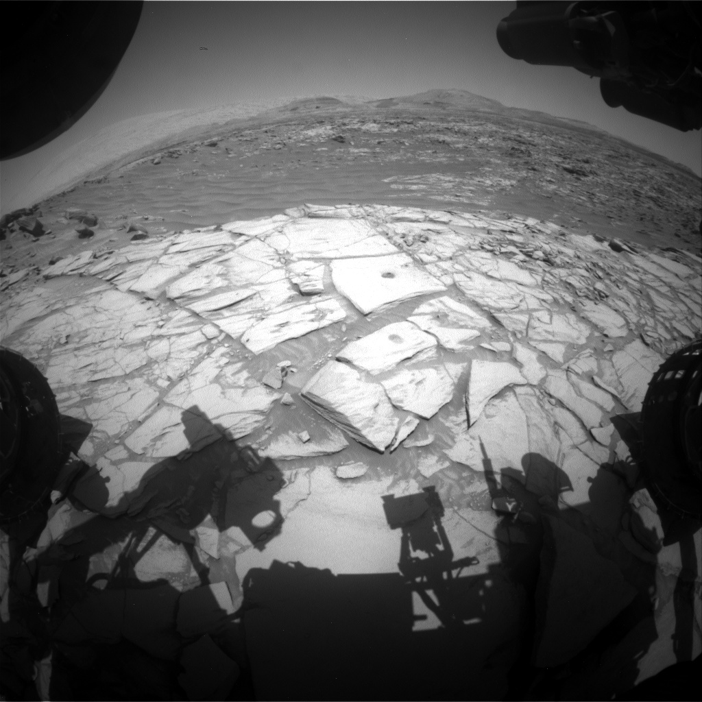 Nasa's Mars rover Curiosity acquired this image using its Front Hazard Avoidance Camera (Front Hazcam) on Sol 2723, at drive 654, site number 79