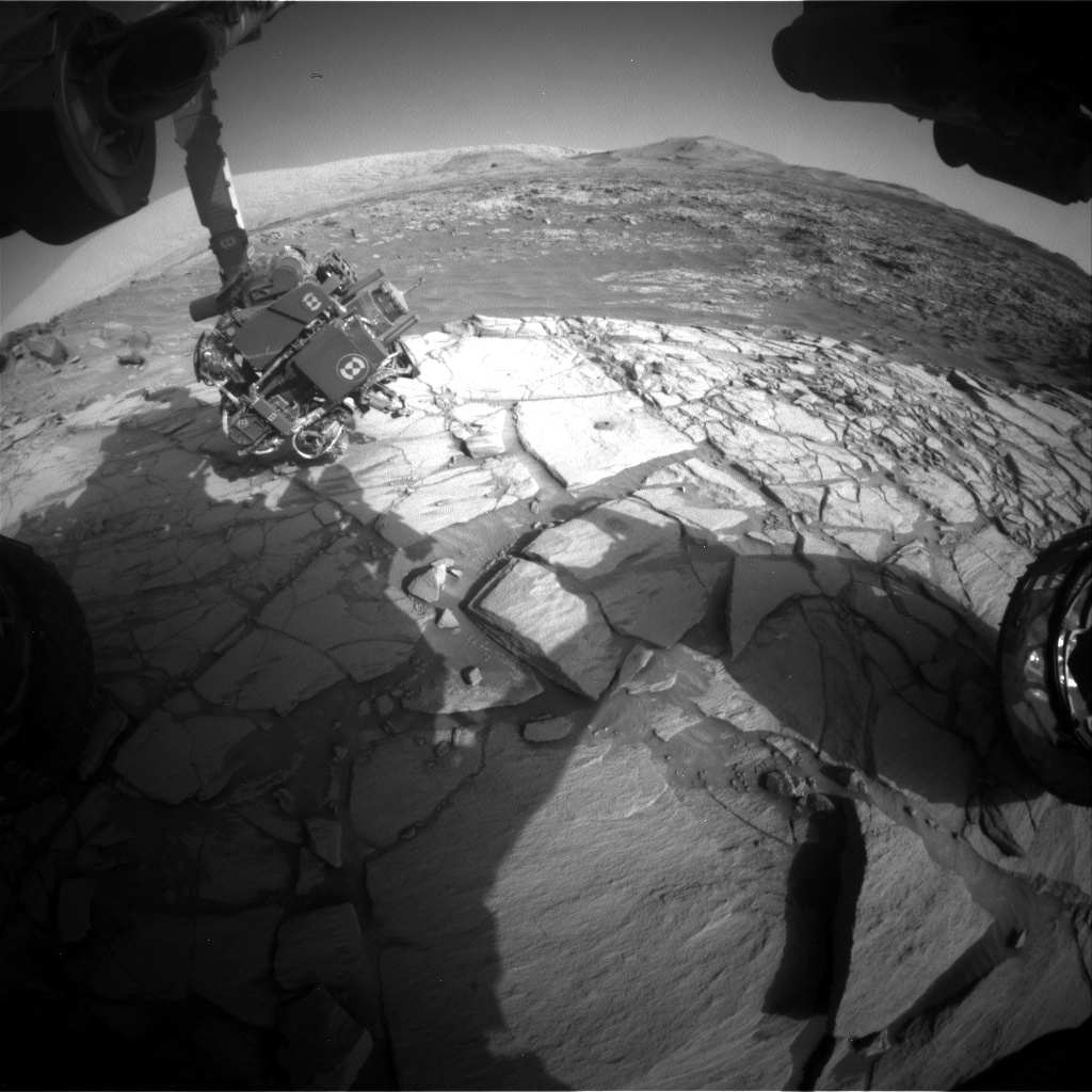 Nasa's Mars rover Curiosity acquired this image using its Front Hazard Avoidance Camera (Front Hazcam) on Sol 2724, at drive 654, site number 79