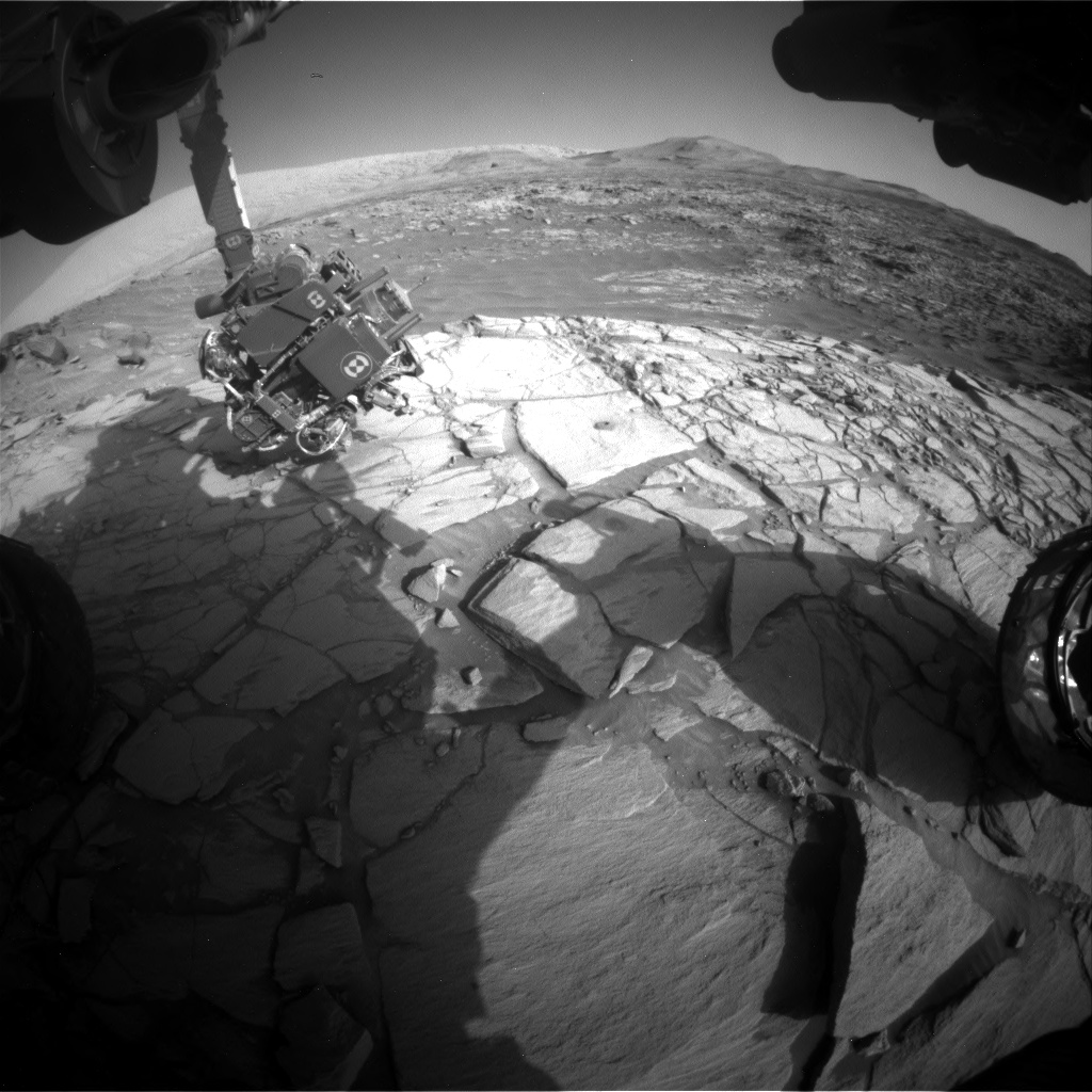 Nasa's Mars rover Curiosity acquired this image using its Front Hazard Avoidance Camera (Front Hazcam) on Sol 2724, at drive 654, site number 79