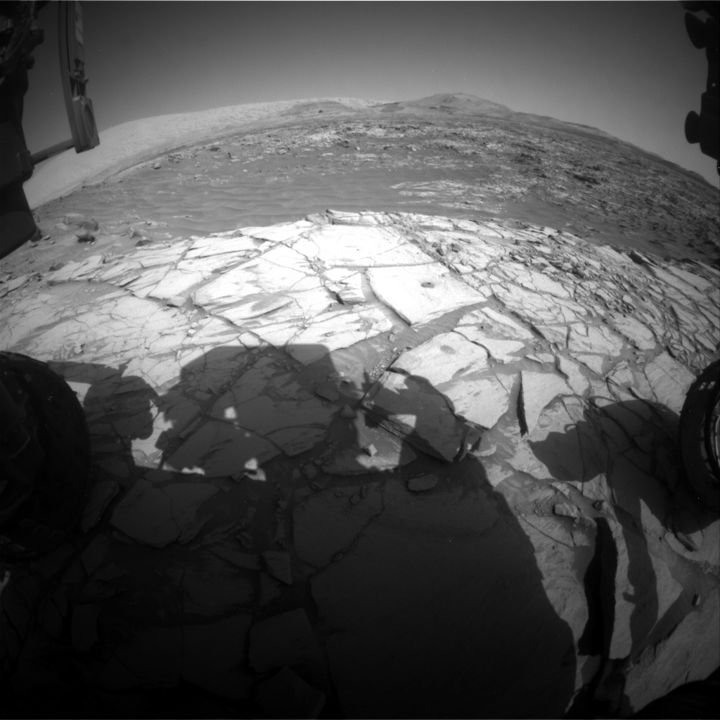 Nasa's Mars rover Curiosity acquired this image using its Front Hazard Avoidance Camera (Front Hazcam) on Sol 2725, at drive 654, site number 79