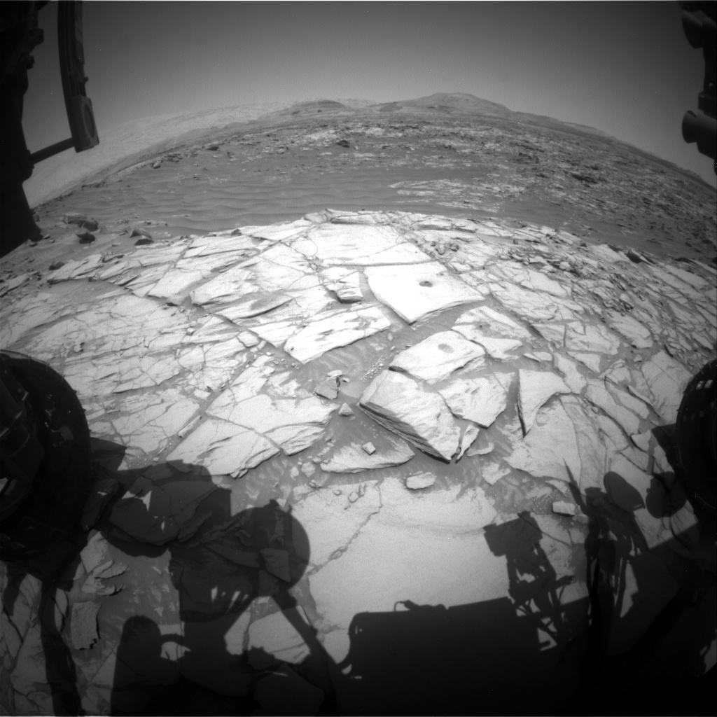 Nasa's Mars rover Curiosity acquired this image using its Front Hazard Avoidance Camera (Front Hazcam) on Sol 2726, at drive 654, site number 79