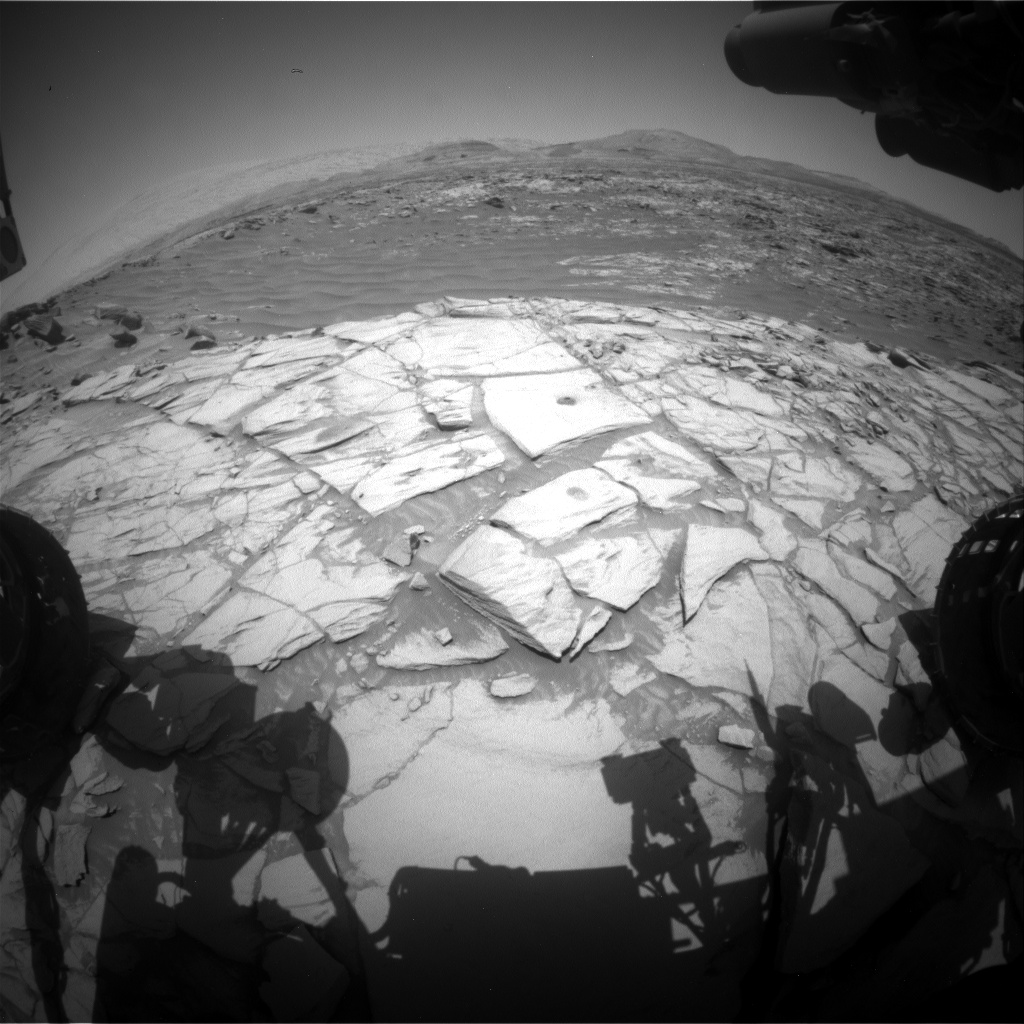 Nasa's Mars rover Curiosity acquired this image using its Front Hazard Avoidance Camera (Front Hazcam) on Sol 2726, at drive 654, site number 79