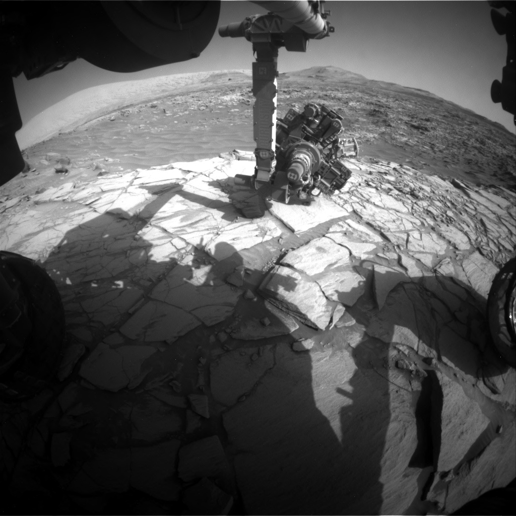 Nasa's Mars rover Curiosity acquired this image using its Front Hazard Avoidance Camera (Front Hazcam) on Sol 2727, at drive 654, site number 79