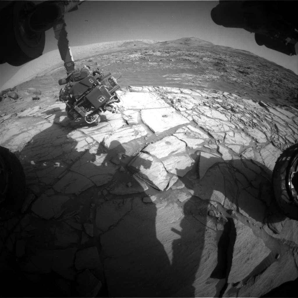 Nasa's Mars rover Curiosity acquired this image using its Front Hazard Avoidance Camera (Front Hazcam) on Sol 2727, at drive 654, site number 79