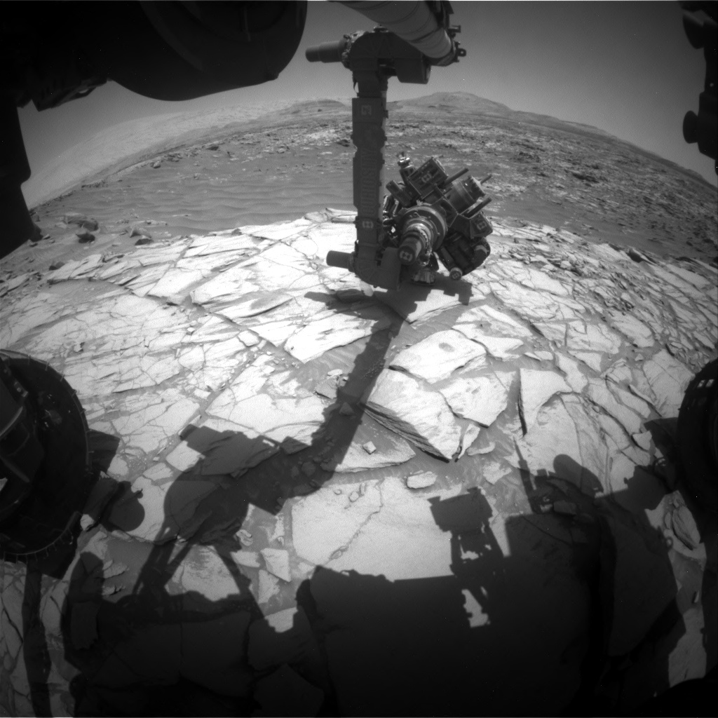 Nasa's Mars rover Curiosity acquired this image using its Front Hazard Avoidance Camera (Front Hazcam) on Sol 2728, at drive 654, site number 79