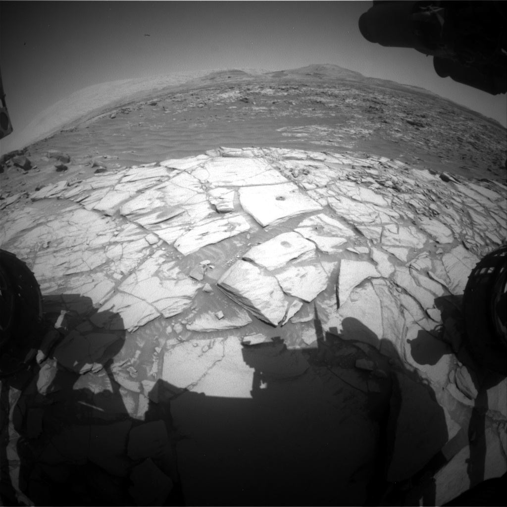 Nasa's Mars rover Curiosity acquired this image using its Front Hazard Avoidance Camera (Front Hazcam) on Sol 2728, at drive 654, site number 79