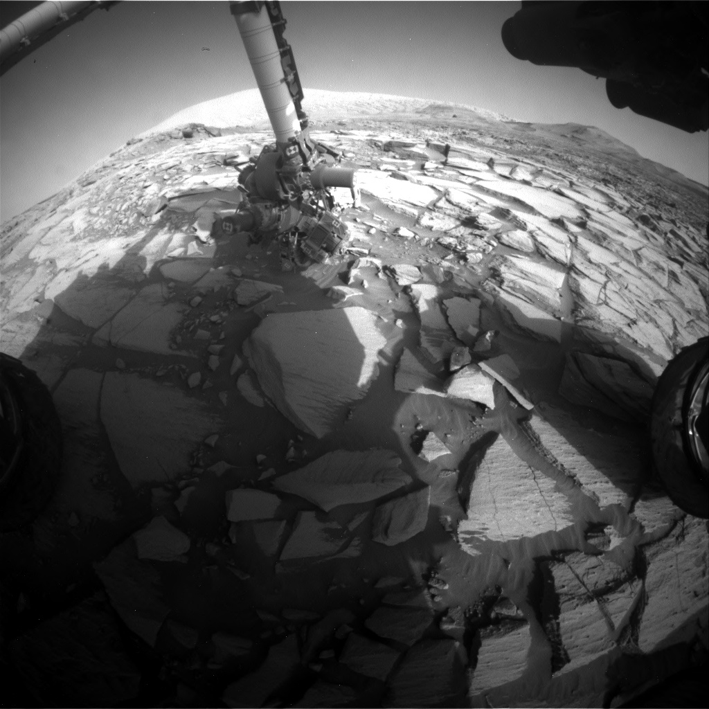Nasa's Mars rover Curiosity acquired this image using its Front Hazard Avoidance Camera (Front Hazcam) on Sol 2731, at drive 720, site number 79