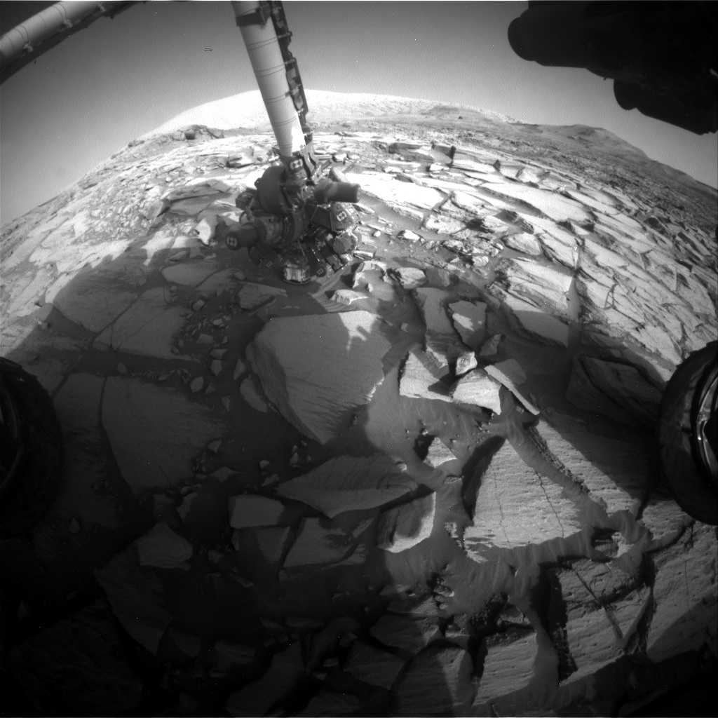 Nasa's Mars rover Curiosity acquired this image using its Front Hazard Avoidance Camera (Front Hazcam) on Sol 2731, at drive 720, site number 79