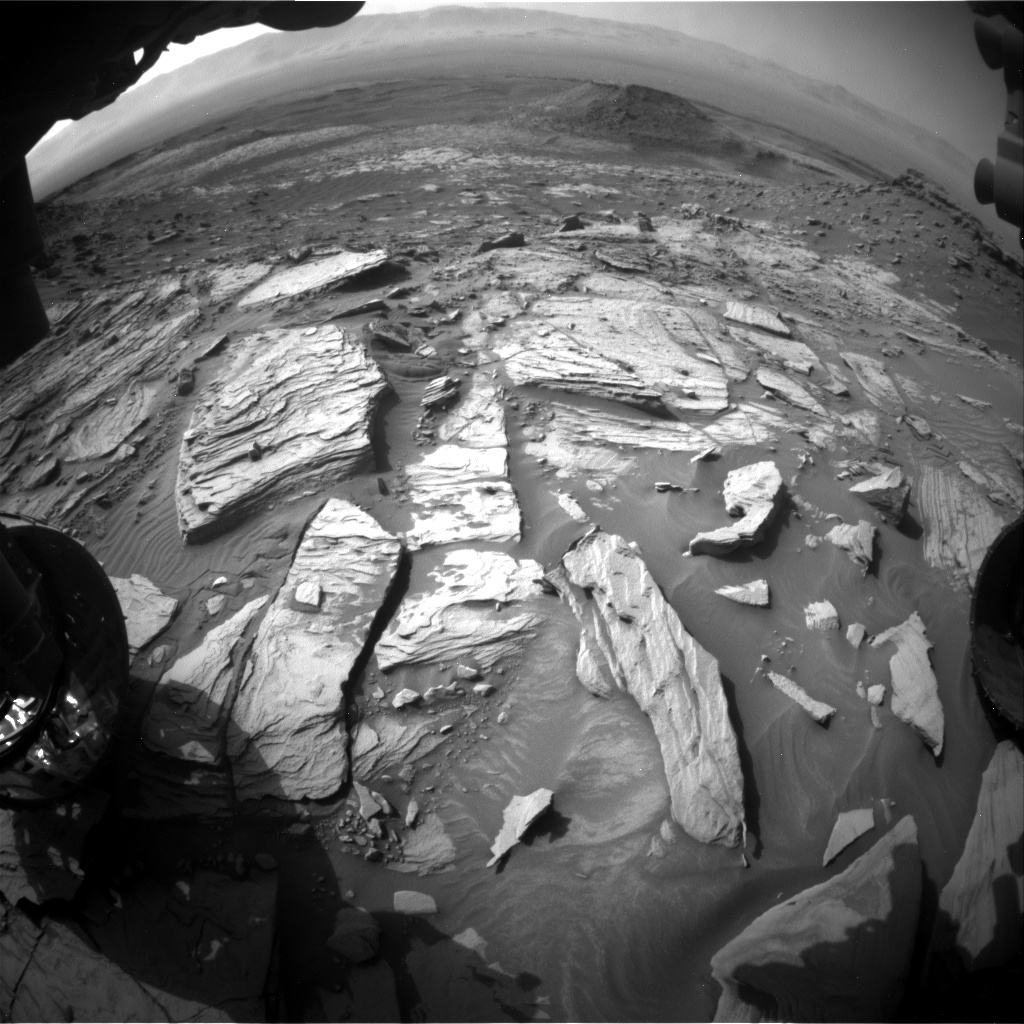 Nasa's Mars rover Curiosity acquired this image using its Front Hazard Avoidance Camera (Front Hazcam) on Sol 2732, at drive 972, site number 79