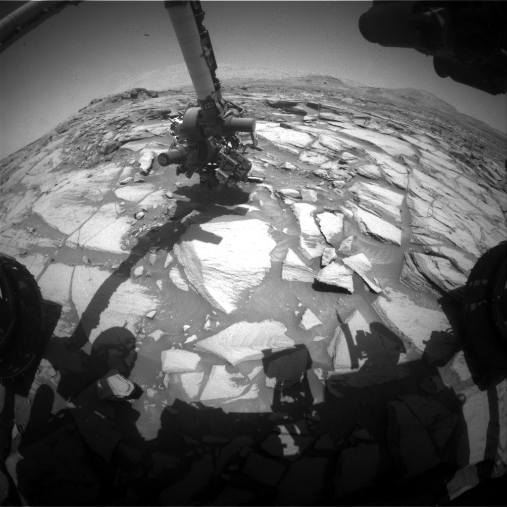 Nasa's Mars rover Curiosity acquired this image using its Front Hazard Avoidance Camera (Front Hazcam) on Sol 2732, at drive 720, site number 79