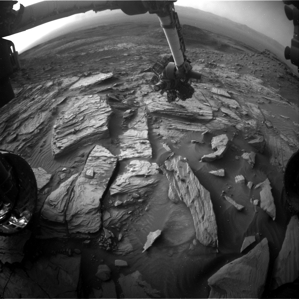 Nasa's Mars rover Curiosity acquired this image using its Front Hazard Avoidance Camera (Front Hazcam) on Sol 2733, at drive 972, site number 79