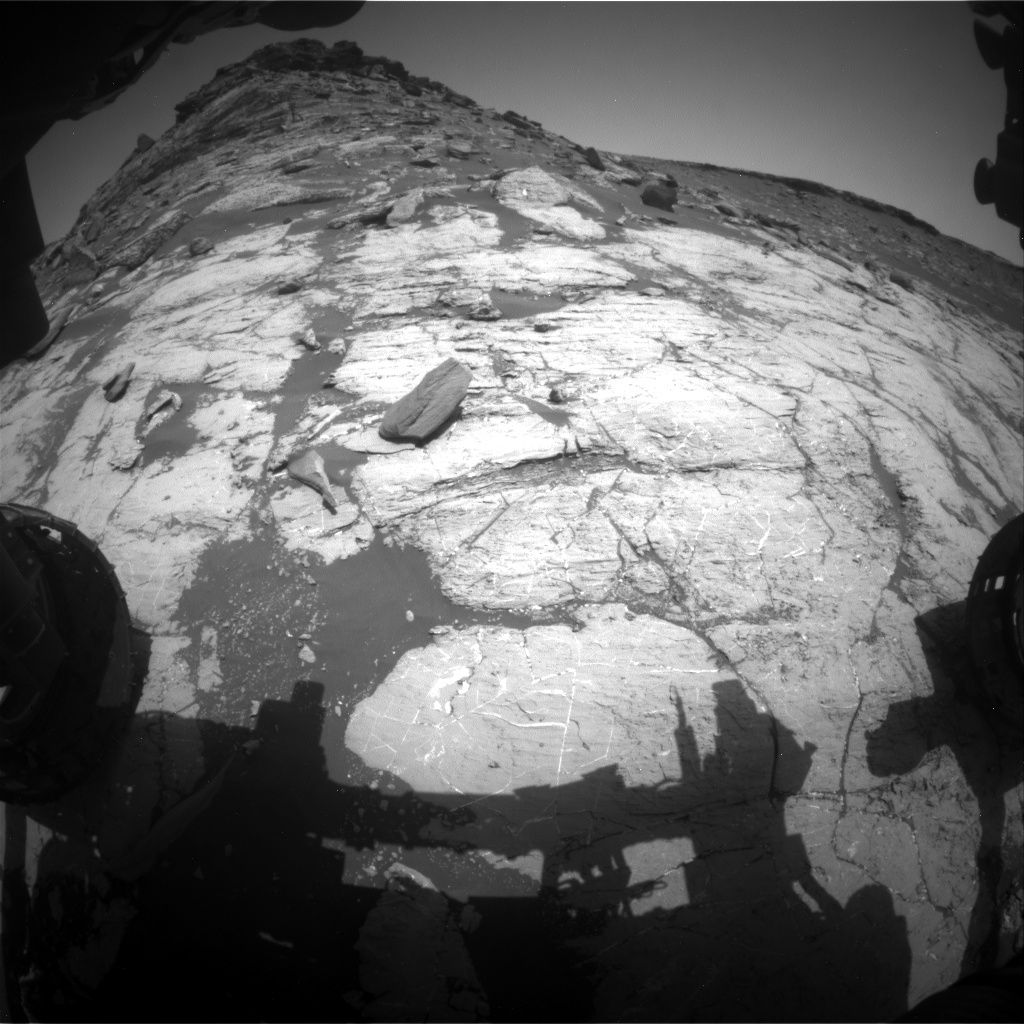 Nasa's Mars rover Curiosity acquired this image using its Front Hazard Avoidance Camera (Front Hazcam) on Sol 2743, at drive 1670, site number 79