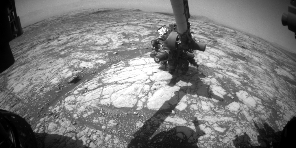 Nasa's Mars rover Curiosity acquired this image using its Front Hazard Avoidance Camera (Front Hazcam) on Sol 2754, at drive 2008, site number 79