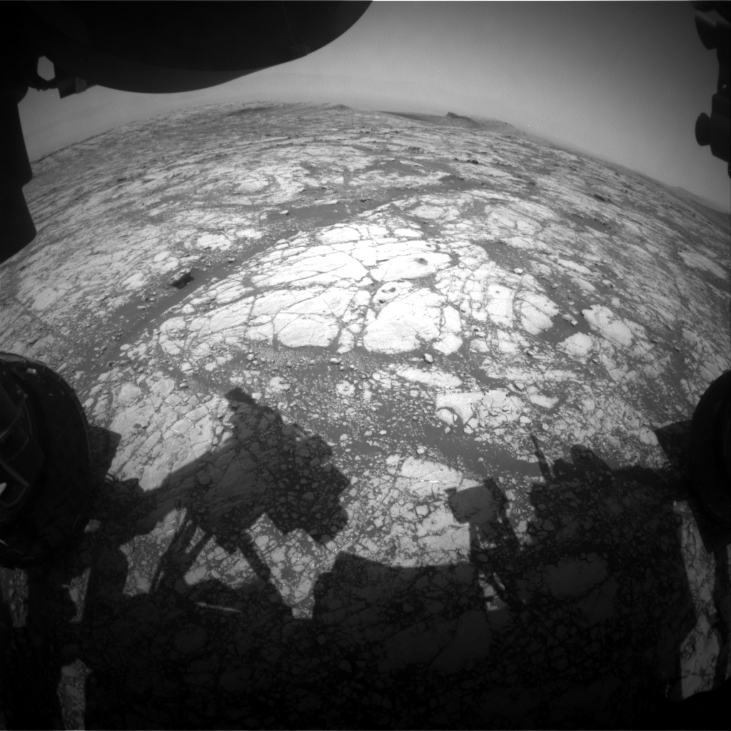 Nasa's Mars rover Curiosity acquired this image using its Front Hazard Avoidance Camera (Front Hazcam) on Sol 2755, at drive 2008, site number 79