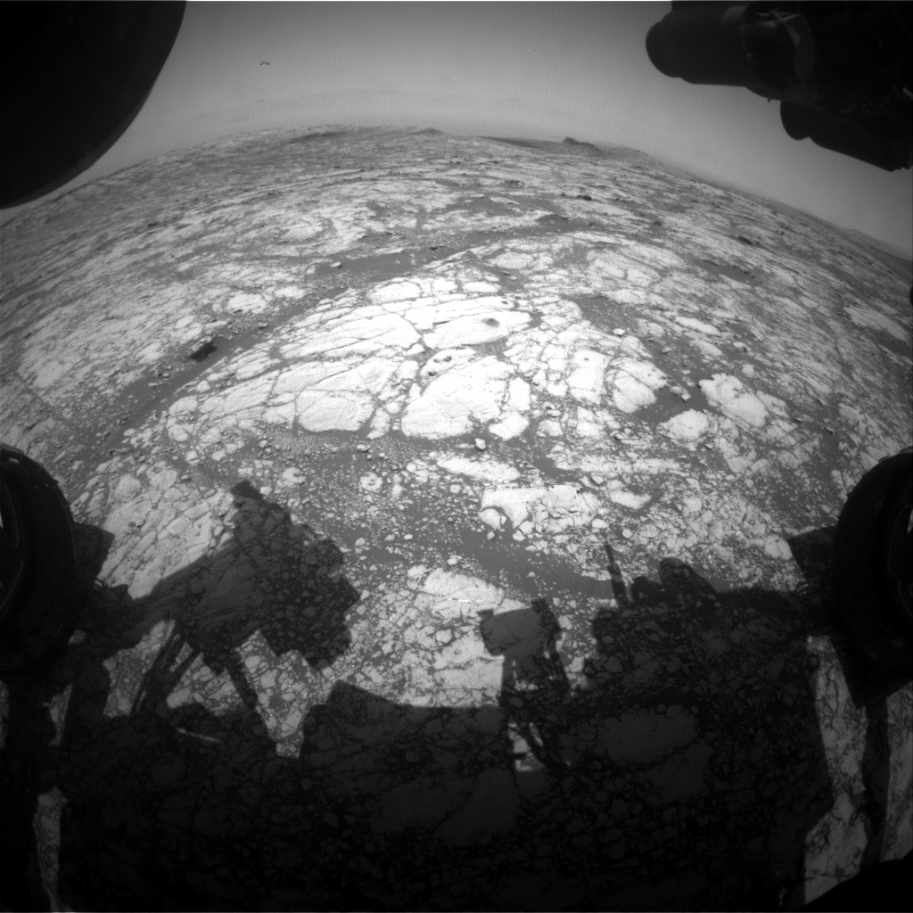 Nasa's Mars rover Curiosity acquired this image using its Front Hazard Avoidance Camera (Front Hazcam) on Sol 2755, at drive 2008, site number 79