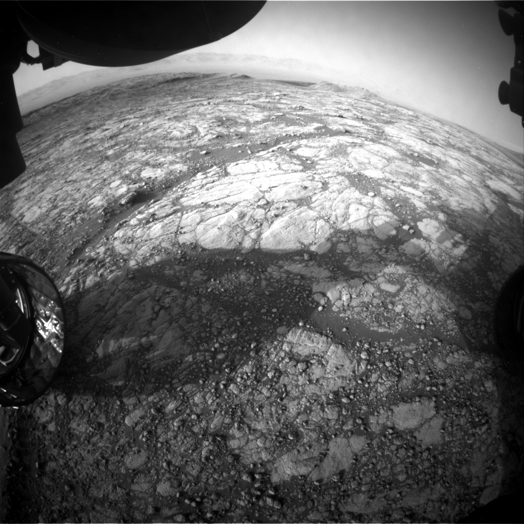 Nasa's Mars rover Curiosity acquired this image using its Front Hazard Avoidance Camera (Front Hazcam) on Sol 2756, at drive 2008, site number 79