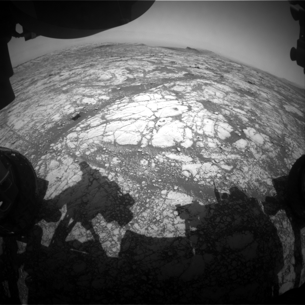 Nasa's Mars rover Curiosity acquired this image using its Front Hazard Avoidance Camera (Front Hazcam) on Sol 2760, at drive 2008, site number 79