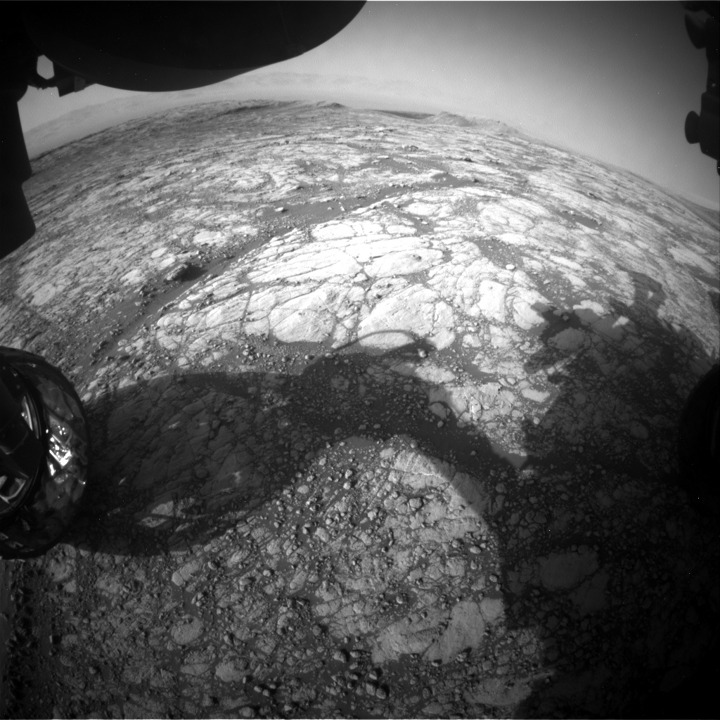 Nasa's Mars rover Curiosity acquired this image using its Front Hazard Avoidance Camera (Front Hazcam) on Sol 2762, at drive 2008, site number 79