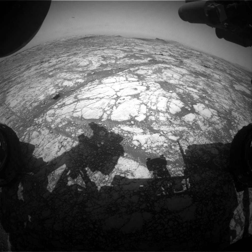 Nasa's Mars rover Curiosity acquired this image using its Front Hazard Avoidance Camera (Front Hazcam) on Sol 2764, at drive 2008, site number 79
