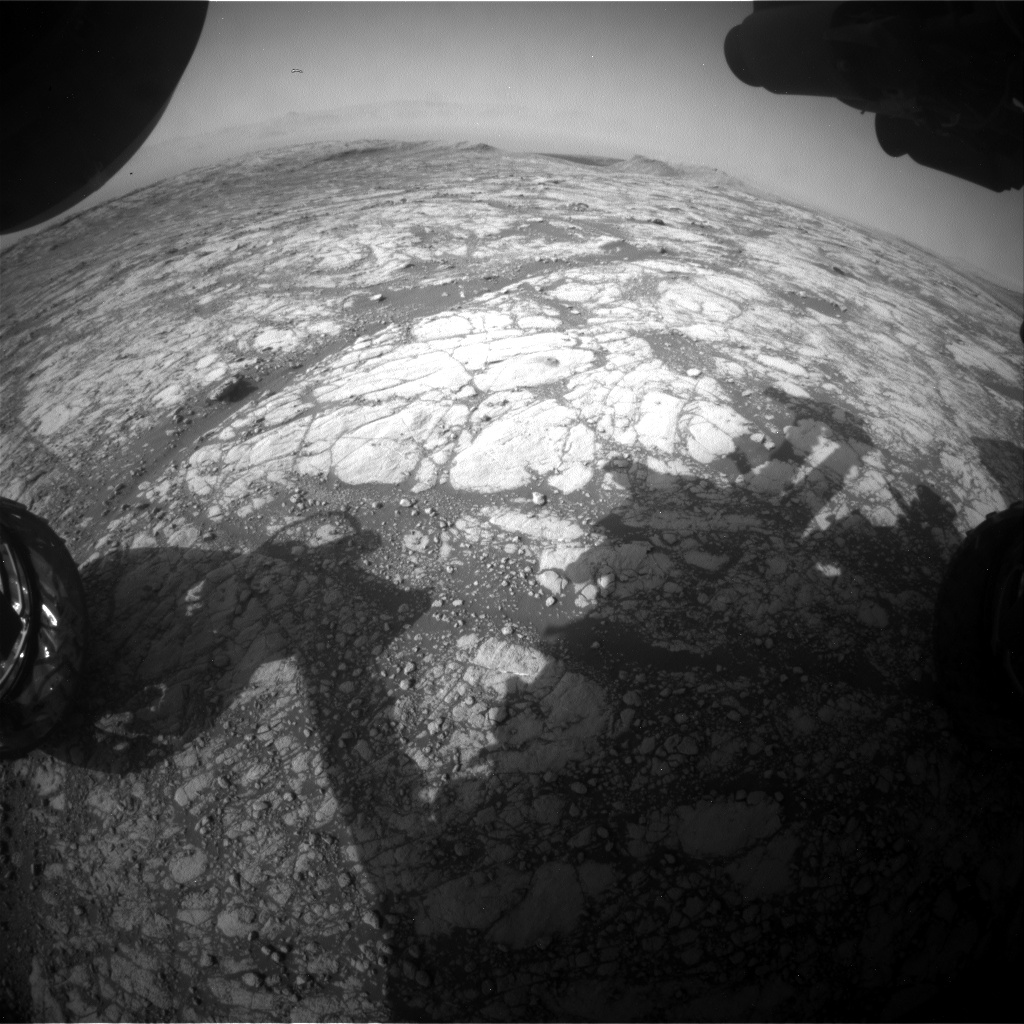 Nasa's Mars rover Curiosity acquired this image using its Front Hazard Avoidance Camera (Front Hazcam) on Sol 2765, at drive 2008, site number 79