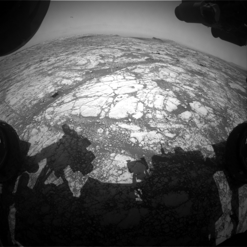 Nasa's Mars rover Curiosity acquired this image using its Front Hazard Avoidance Camera (Front Hazcam) on Sol 2766, at drive 2008, site number 79