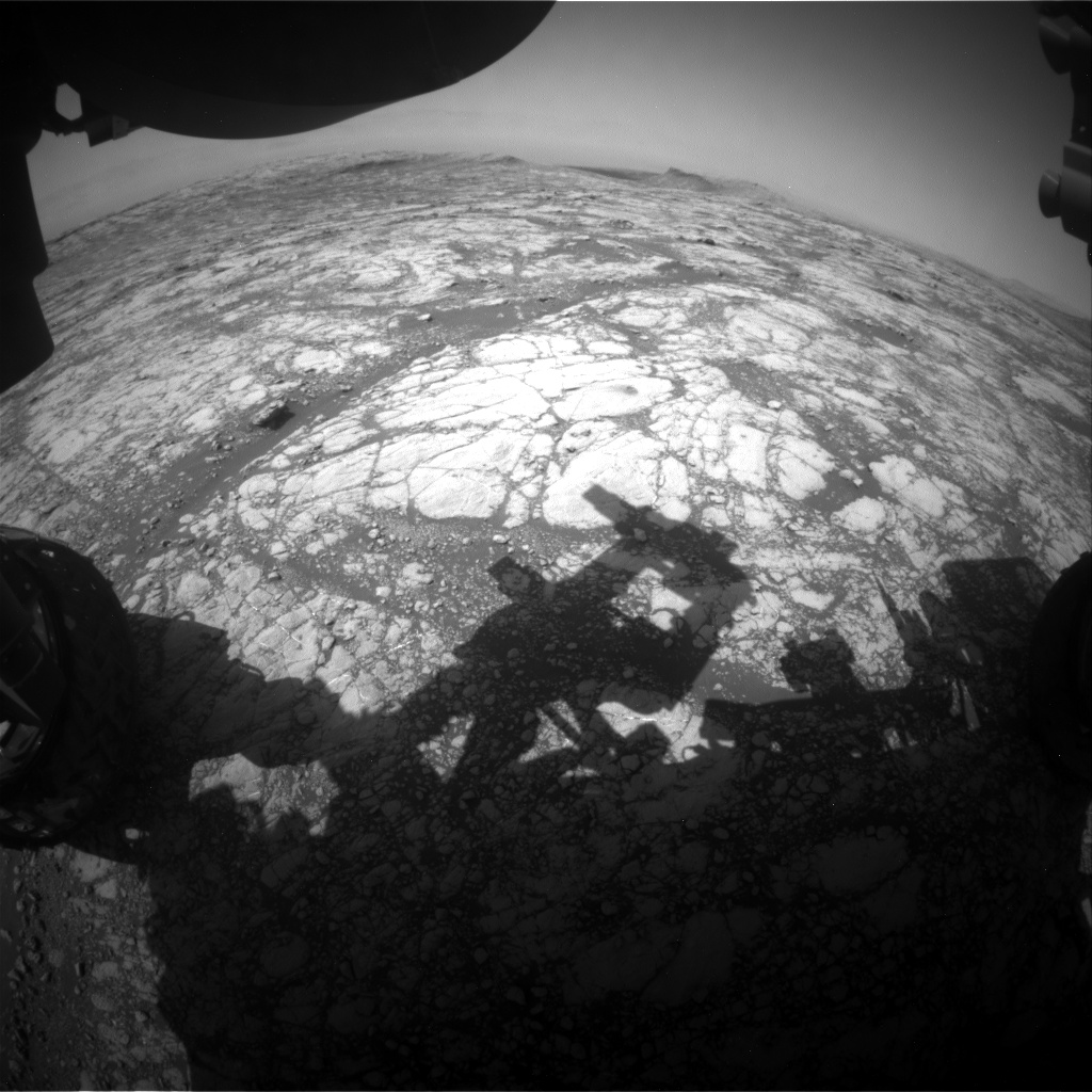 Nasa's Mars rover Curiosity acquired this image using its Front Hazard Avoidance Camera (Front Hazcam) on Sol 2768, at drive 2008, site number 79