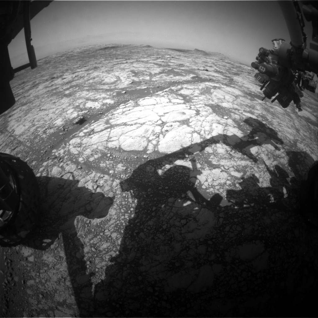 Nasa's Mars rover Curiosity acquired this image using its Front Hazard Avoidance Camera (Front Hazcam) on Sol 2770, at drive 2008, site number 79